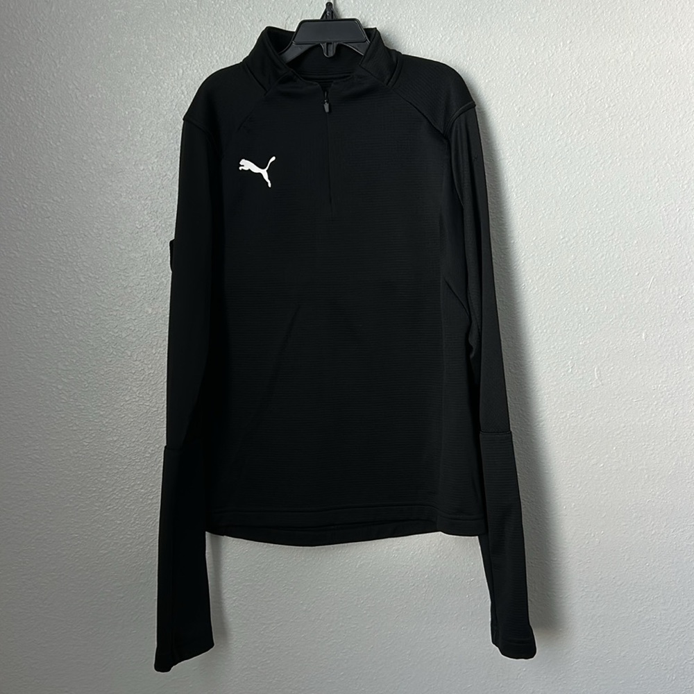 Quarter zip black long sleeve top